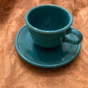 Fiesta Duck Egg Blue Tea Cup and Saucer